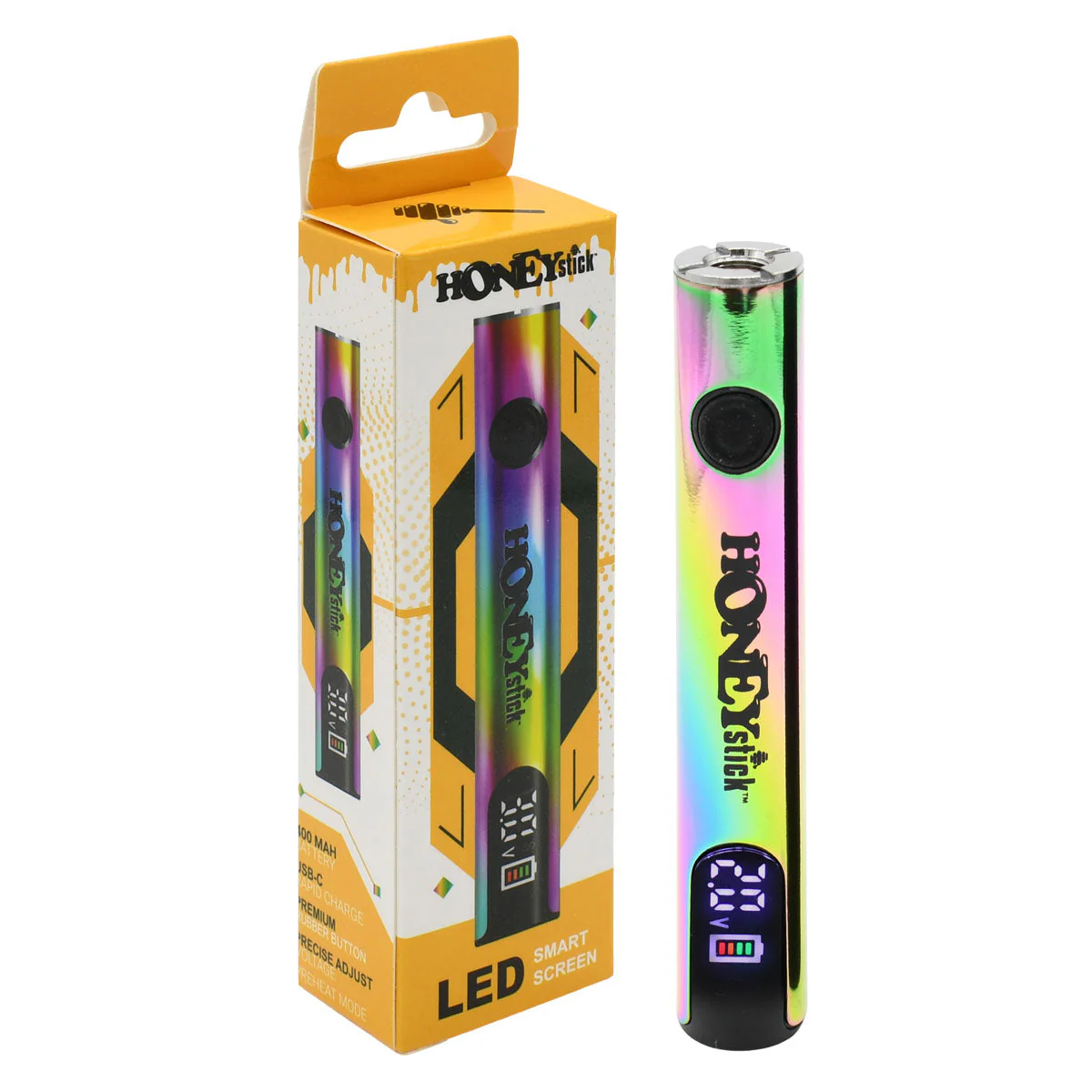 Honeystick Digital 510 Thread Vape Cart Pen Battery - Image 12