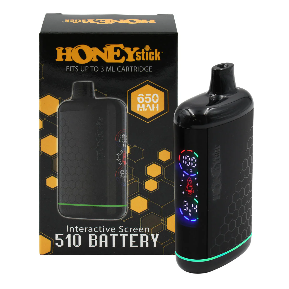 HoneyStick Interactive 510 Thread Vape Cart Battery - Image 8