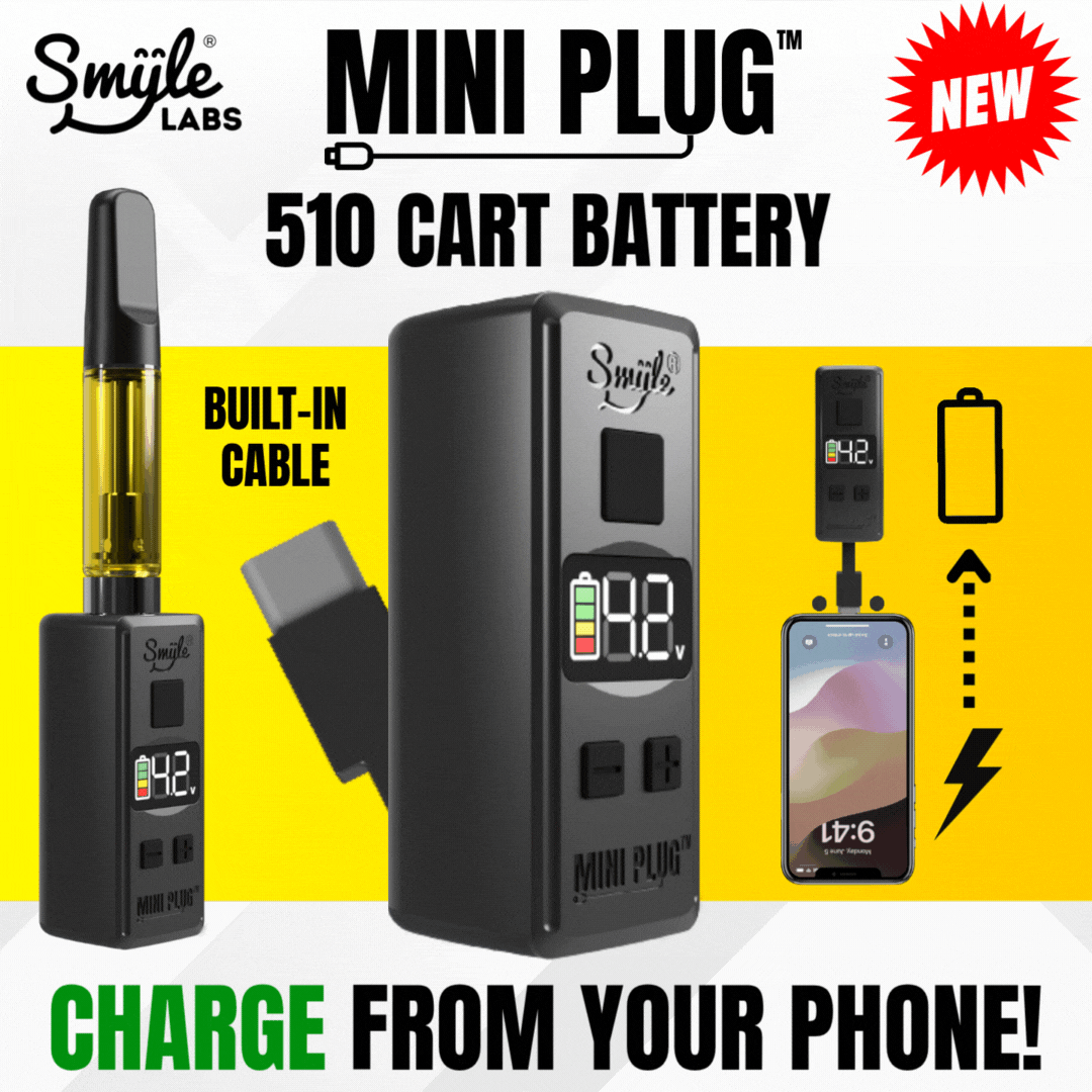 Smyle Labs Mini Plug 510 Thread Vape Cart Battery - Image 8